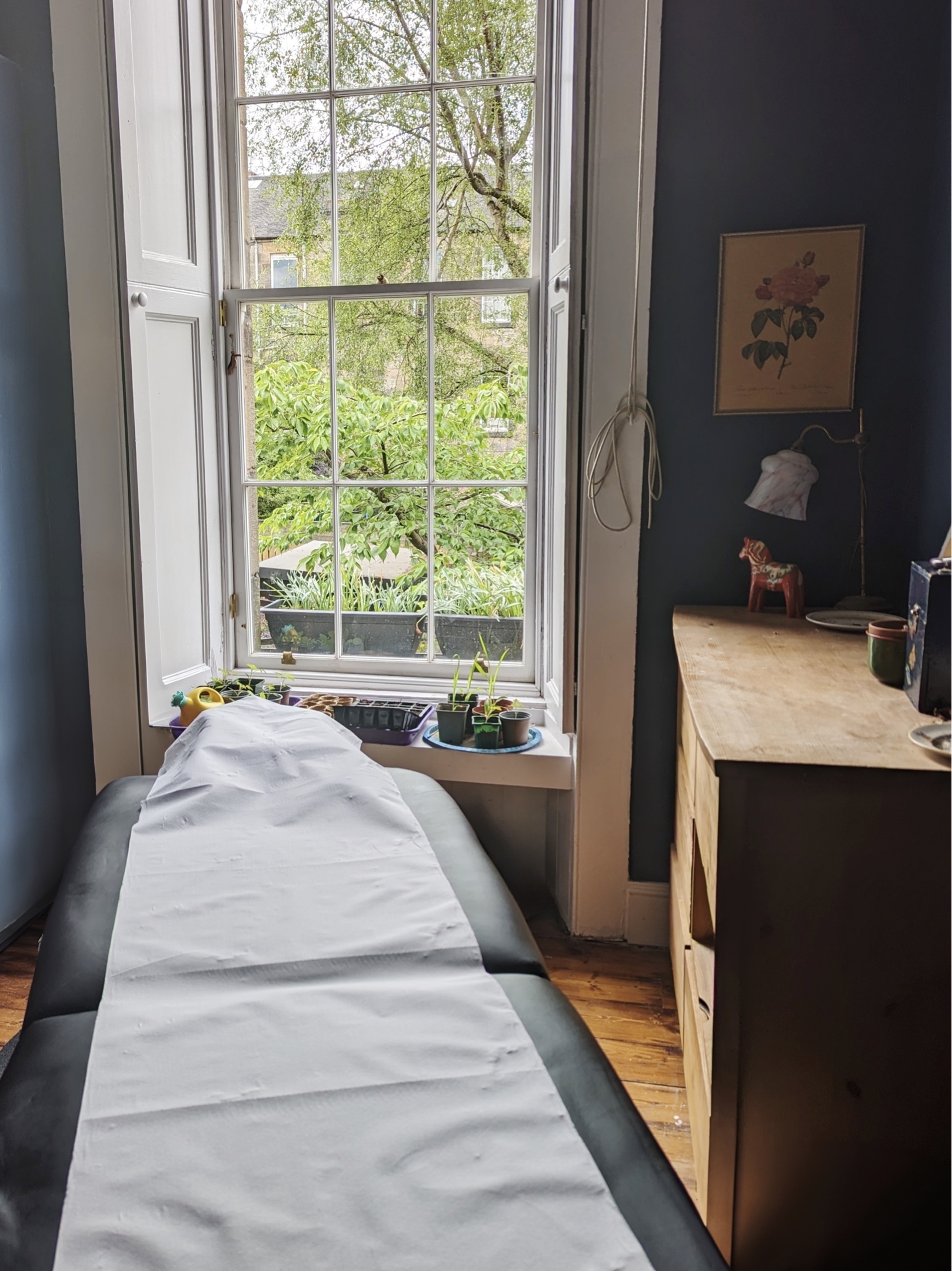 Massage table at customer's house